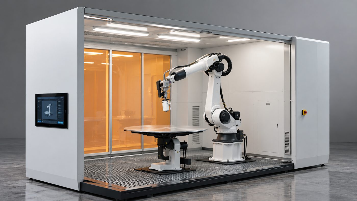 Robotic hybrid additive manufacturing cell